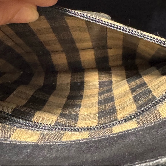 Vintage Brighton Leather Croc Embossed Shoulder Bag Brown Black Bucket Style - Picture 12 of 12